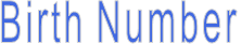 Birth Number